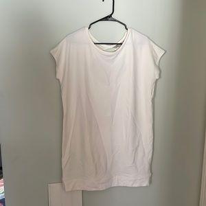 White, athletic dress, size large